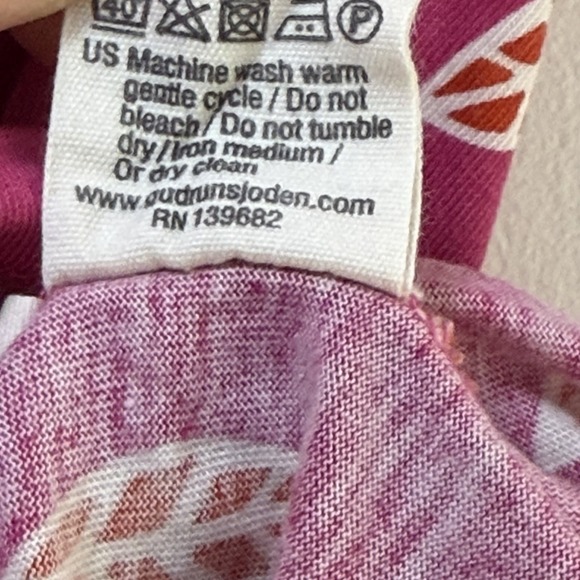 Gudrun Sjoden Womens Geometric Print Organic Cotton Blend Tank Top Size L Pink - Picture 6 of 6